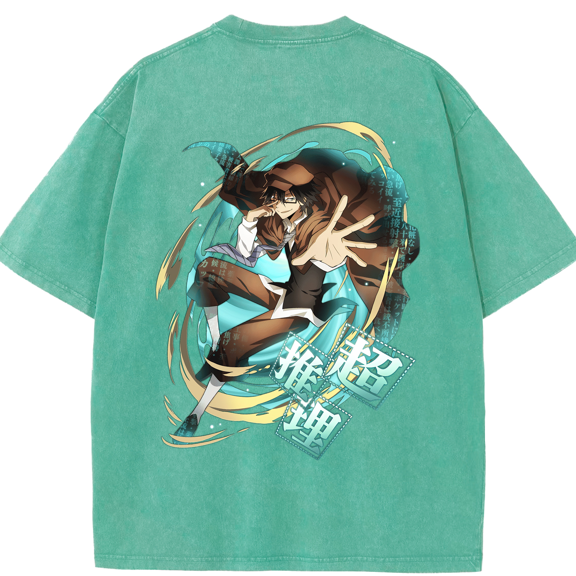 （画像用） 文豪ストレイドッグス Bungo Stray Dogs 綿100% ヴィンテージ風 半袖Tシャツ（背面プリント）